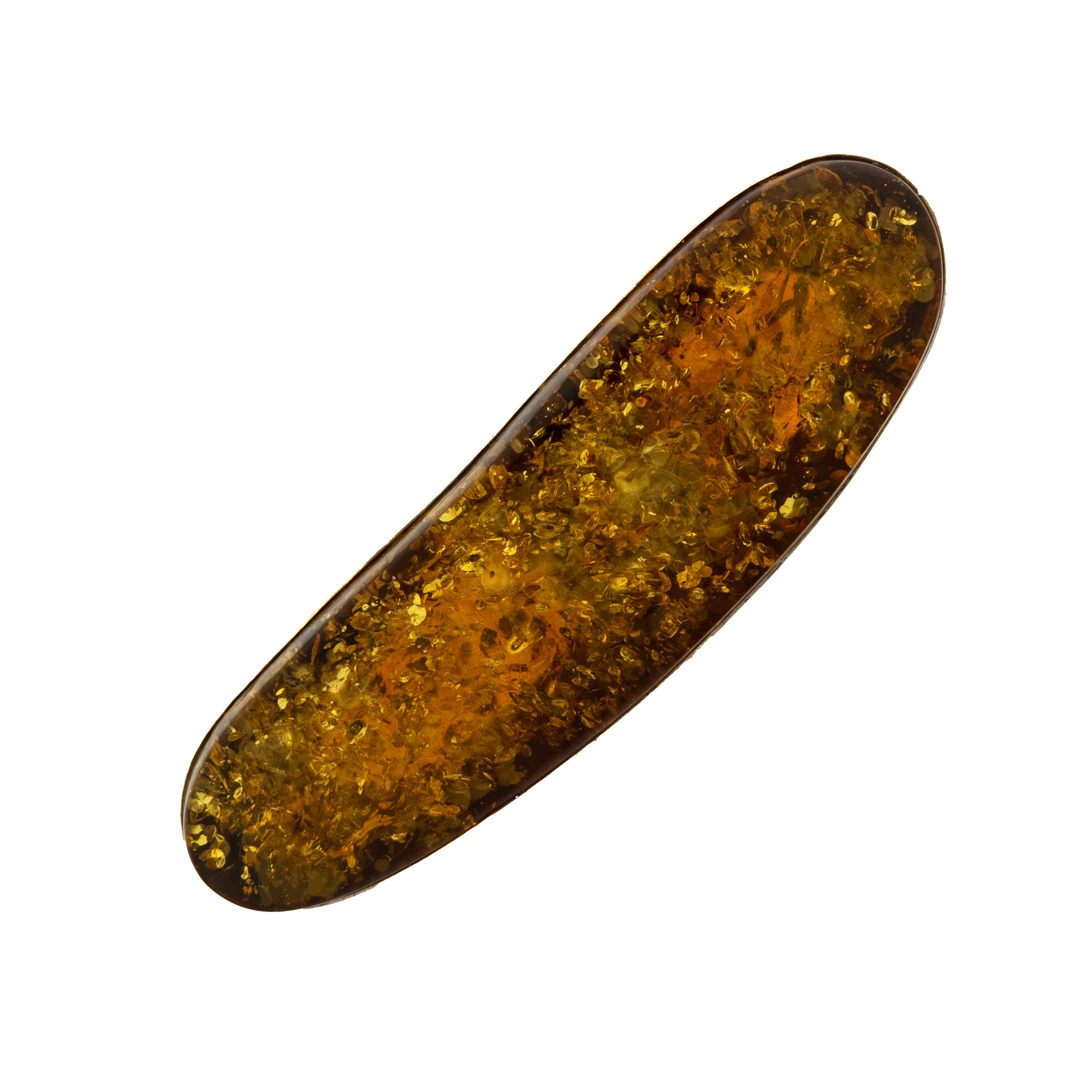 Sterling Silver and Baltic Amber Golden Ring 1